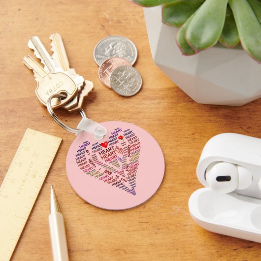 言葉のハート キーホルダー (デスク)