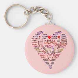 言葉のハート キーホルダー