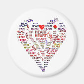 言葉のハート マグネット (正面)