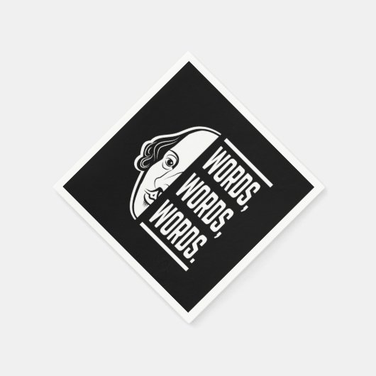 言葉の単語シェイクスピア引用文セスピアン スタンダードカクテルナプキン (角)