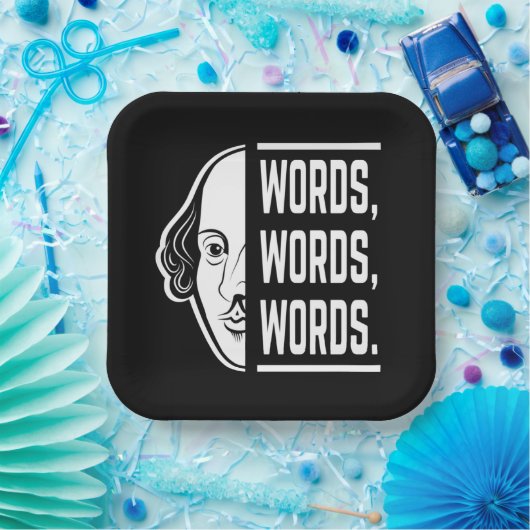 言葉の単語シェイクスピア引用文セスピアン ペーパープレート (パーティー)