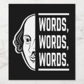 言葉の単語シェイクスピア引用文セスピアン ワインラベル (シングルラベル)