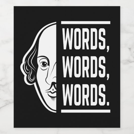 言葉の単語シェイクスピア引用文セスピアン ワインラベル (シングルラベル)