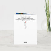 言葉の喪失とカラフルな木々のポスター カード (裏面)