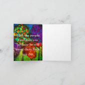 言葉の喪失とカラフルな木々のポスター カード (内部)