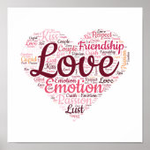 言葉の愛。ロマンチックなタイポグラフィ。 ポスター (正面)