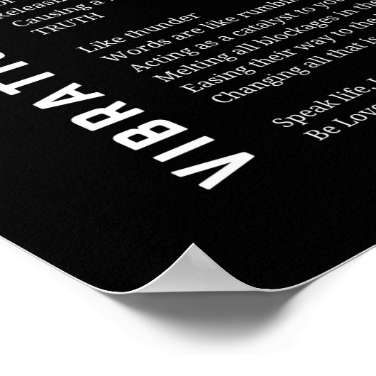 言葉の振動が詩のポスターのウォールアートを目覚める ポスター (角)