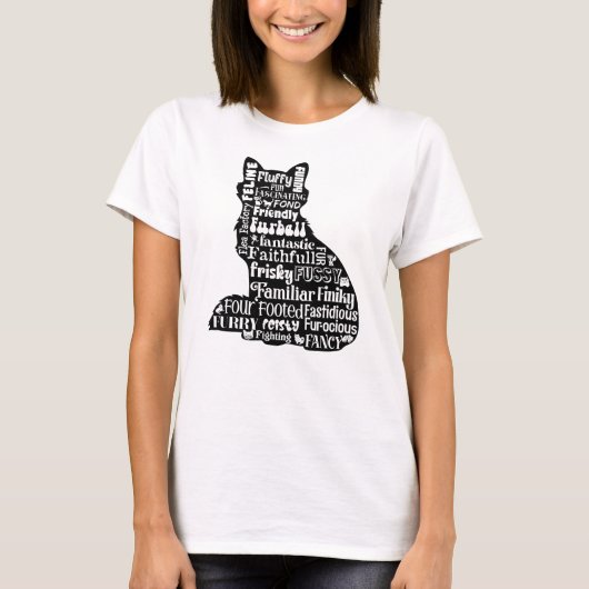 言葉の猫 Tシャツ (正面)