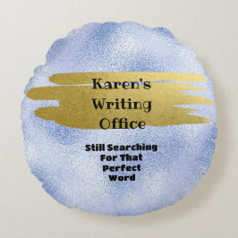 "言葉の選択は重要"作家 ラウンドクッション