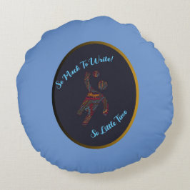 "言葉の選択は重要"作家 ラウンドクッション