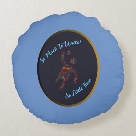 "言葉の選択は重要"作家 ラウンドクッション (裏面)