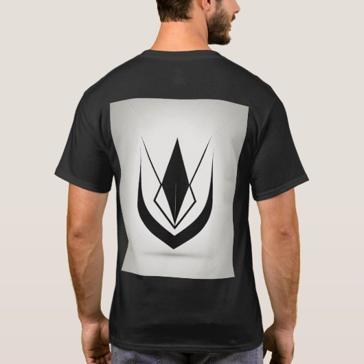 「言葉はっきりした:文字アート男子ティー」 Tシャツ (裏面)