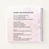 言葉は決して十分ではない – 勇気付けられる詩 ノートブック (裏面)