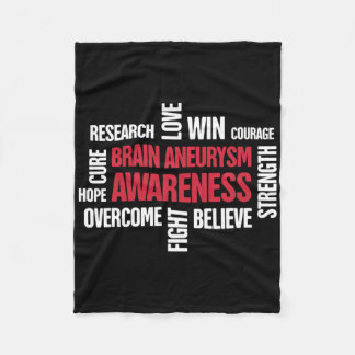 言葉は脳動脈瘤認識度 フリースブランケット