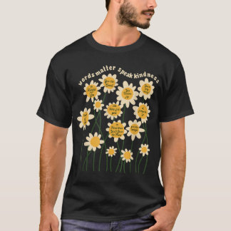言葉は話優情の感動的花 Tシャツ