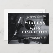 言葉はWMDになることができる – 聴覚の説明責任 ポストカード (正面/裏面)