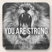 言葉やる気を起こさせる – あなたは強い コースター (正面)