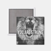 言葉やる気を起こさせる – あなたは強い マグネット (正面/裏面)