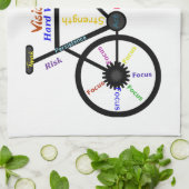 言葉やる気を起こさせる,サイクリング,サイクリング,バイクの男性 キッチンタオル (折り畳み)