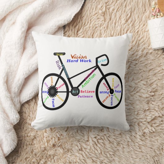 言葉やる気を起こさせる,サイクリング,サイクリング，自転車の女性 クッション (ブランケット)