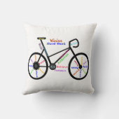 言葉やる気を起こさせる,サイクリング,サイクリング，自転車の女性 クッション (裏面)