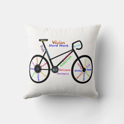 言葉やる気を起こさせる,サイクリング,サイクリング,自転車の女性 クッション (裏面)