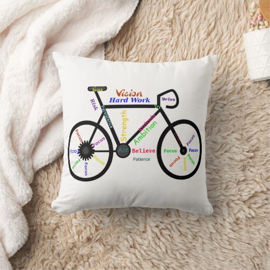 言葉やる気を起こさせる,サイクリング,サイクリング，自転車の男性 クッション (ブランケット)