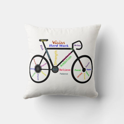 言葉やる気を起こさせる,サイクリング,サイクリング,自転車の男性 クッション (裏面)