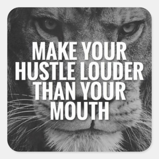 言葉やる気を起こさせる スクエアシール (正面)