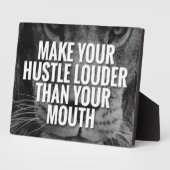 言葉やる気を起こさせる – ハッスル フォトプラーク (側面)