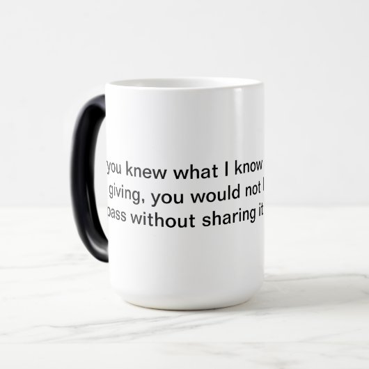 言葉やる気を起こさせる モーフィングマグカップ (正面左)