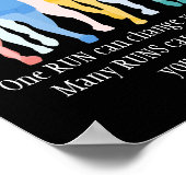 言葉やる気を起こさせる、ランニング人生の変化 ポスター (角)