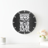 言葉やる気を起こさせる ラージ壁時計 (ホーム)