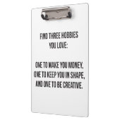 言葉やる気を起こさせる – 愛する3つの趣味を見つける クリップボード (左)