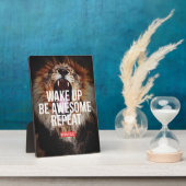 言葉やる気を起こさせる – 目覚め、楽し素晴らしみ、繰り返し フォトプラーク (側面)