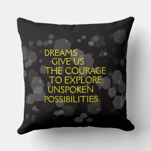言葉やる気を起こさせる:私たち与えの勇気を夢に見る… クッション (裏面)