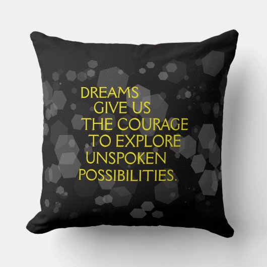 言葉やる気を起こさせる:私たち与えの勇気を夢に見る… クッション (正面)