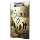 言葉やる気を起こさせる – 私は出来る、そして私は クリップボード (左)