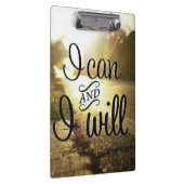 言葉やる気を起こさせる – 私は出来る、そして私は クリップボード (右)