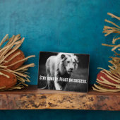 言葉やる気を起こさせる – 空腹のまま。成功のフェスト フォトプラーク (側面)