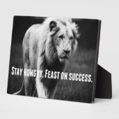 言葉やる気を起こさせる – 空腹のまま。成功のフェスト フォトプラーク (側面)