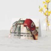 言葉やる気を起こさせる – 粘り強さの習慣 カード (黄色い花)