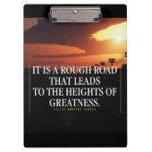 言葉やる気を起こさせる – 険しい道が偉大に クリップボード (正面)