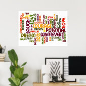言葉やる気を起こさせる#1の前向き勇気付けられる ポスター (ホームオフィス)