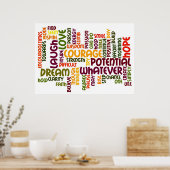 言葉やる気を起こさせる#1の前向き勇気付けられる ポスター (キッチン)