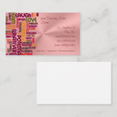 言葉やる気を起こさせる#1陽性、ピンクのクロムルック 名刺 (正面/裏面)