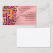 言葉やる気を起こさせる#1陽性、ピンクのクロムルック 名刺 (正面/裏面)