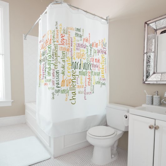 言葉やる気を起こさせる#2の前向き勇気付けられる シャワーカーテン (インサイチュ)
