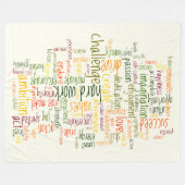 言葉やる気を起こさせる#2の前向き勇気付けられる フリースブランケット (正面(横))