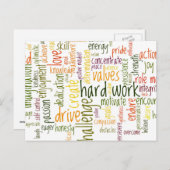 言葉やる気を起こさせる#2の前向き勇気付けられる ポストカード (正面/裏面)